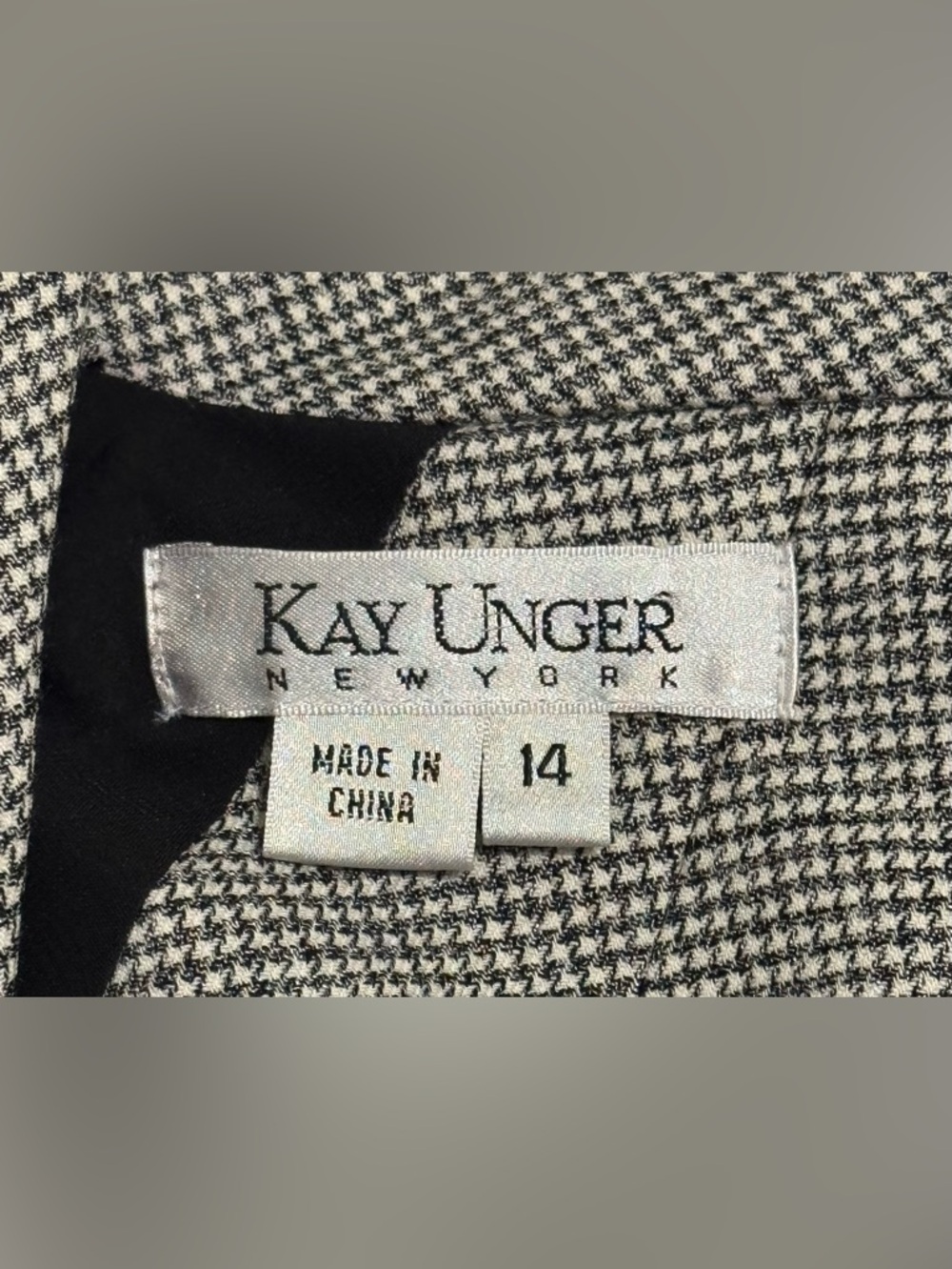 NEW Kay Unger Gray Wool/Viscose Blend Dress Size 14 - Picture 7 of 11